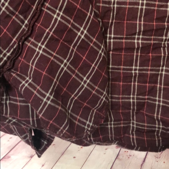 Burgundy/Wine Prana Button Down Flannel - Picture 8 of 8